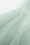 SWAYING/KNIT fishtail patchwork suspender dress SW24SS2L33 light green